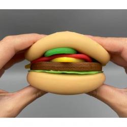 Stretchy Burger- In Fast Food Container- 3 Inch Diameter by 2 Inches Tall