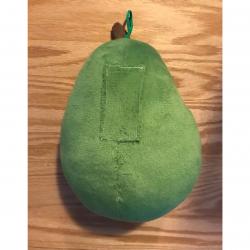 Small Plush Avocado- 8 Inch w/Smile Face and Sewn Pocket On Back