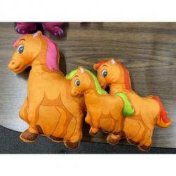 Large Plush Horse- 13.5 Inch- 3 Assorted