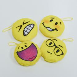 Mini Smile Face Emoji Plush- 4 Asst- 3.5 Inch Diameter