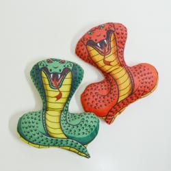 Small Plush Snakes- 6 Inch- 2 Asst Colors