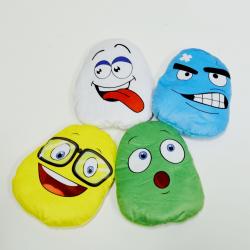Small Plush Silly Faces- 8 Inches- 6 Assorted Colors/Designs