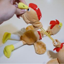 Plush Slingshot Chicken- 13 Inch- w/ Rubber Band for Launching