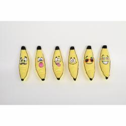 Plush Banana w/Faces- 8 Inch