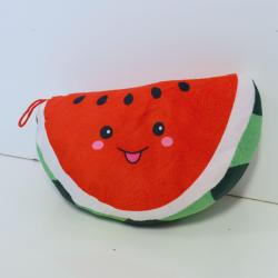 Medium Plush Watermelon w/ Smile Face- 9 Inch