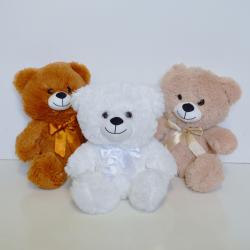 Plush Teddy Bear Assortment- 3 Asst Colors- 11 Inch