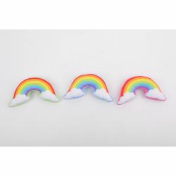 Small Plush Rainbow- 7 Inch- Asst Background Colors
