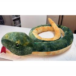 Super Jumbo Plush Snake- 8 Foot Long in Natural Colors