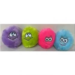 Large Plush Furry Balls- 10 Inch Diameter- 4 Asst Colors- Each w/Hanger Loop