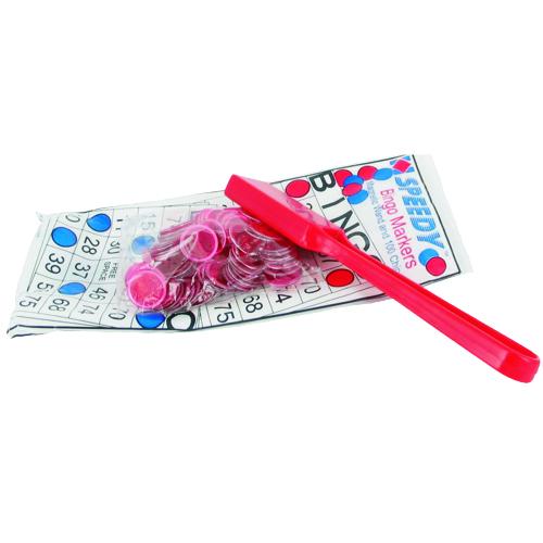 Magnetic Bingo Chips - Red - 100 chips - 3/4 inch size - Bingo Markers